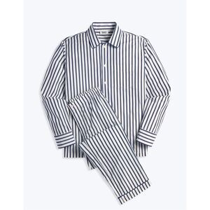 Sleepy Jones Men’s Size XXS Henry Striped Pajama TOP ONLY Brenton Blue Stripe